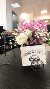 Bicicleta cu flori de primavara
